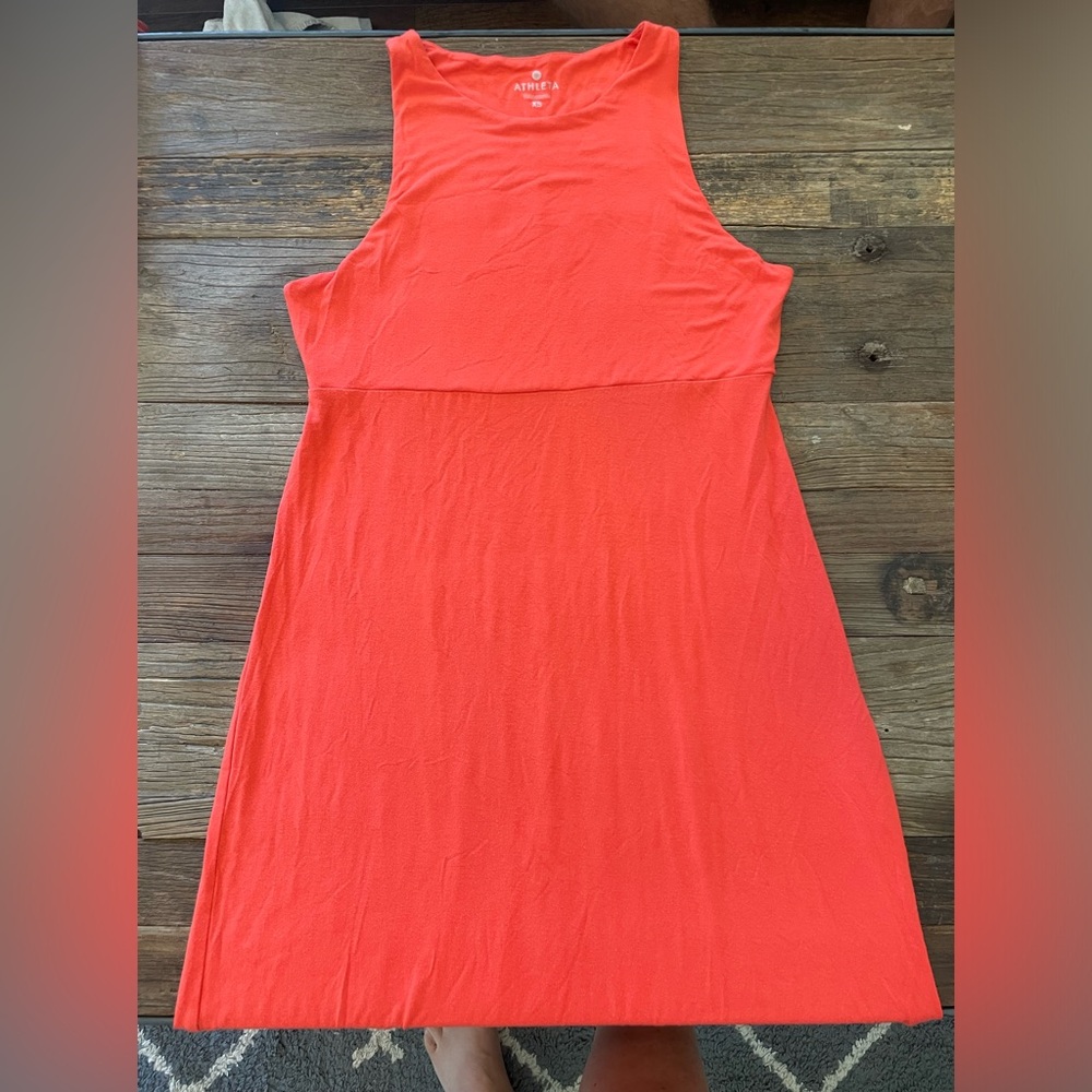 Athleta XS Santorini dress orange/coral.